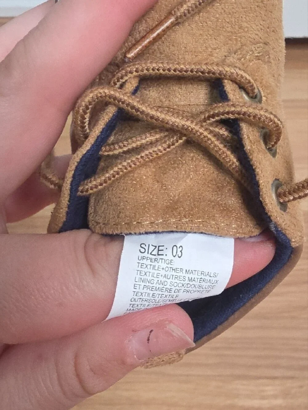 baby Brown Suede Lace-Up Shoes